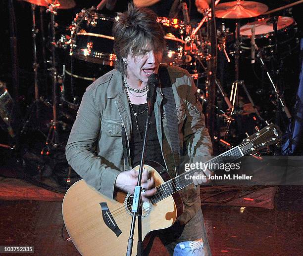 Lead Vocalist of the Goo Goo Dolls John Rzeznik performs as part of SIRIUS XM's Coffee House Live series at the Troubadour on August 31, 2010 in Los...