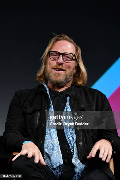 Showrunner, Director and Writer Matthew Carnahan speaks onstage during the premiere of National Geographic's "Valley of The Boom" at Tribeca TV...