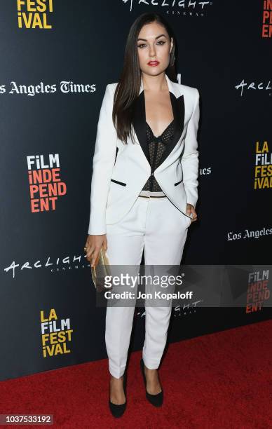 Sasha Grey attends the 2018 LA Film Festival - Into The Dark, "The Body" World Premiere at Writers Guild Theater on September 21, 2018 in Beverly...