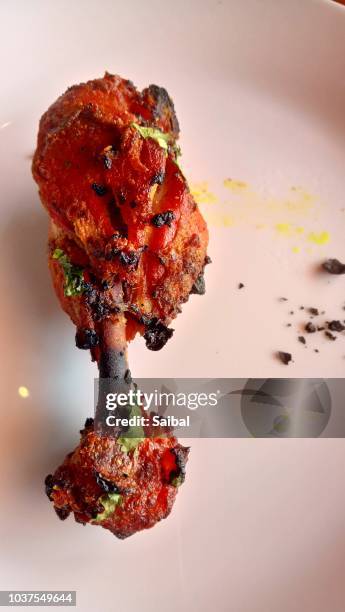 indian tandoori chicken - chicken tandoori stock pictures, royalty-free photos & images