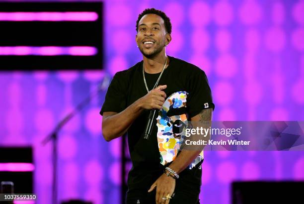 Ludacris speaks onstage during the 2018 iHeartRadio Music Festival at T-Mobile Arena on September 21, 2018 in Las Vegas, Nevada.