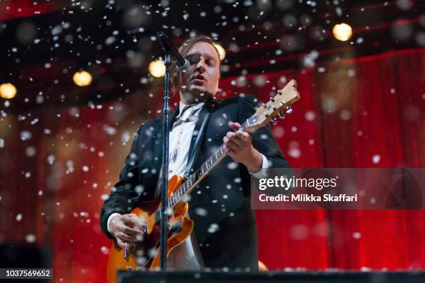 Vocalist Win Butler of Arcade Fire performs at The Greek Theater on September 21, 2018 in Berkeley, California.