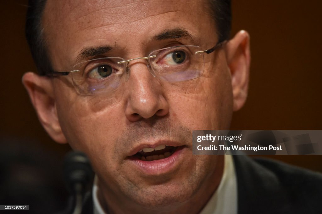 Deputy Attorney General Rod Rosenstein testifies before the Senate ...