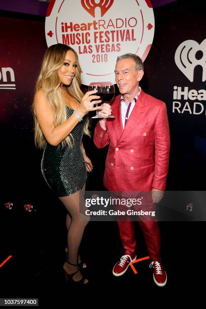 Mariah Carey and Elvis Duran attend the 2018 iHeartRadio Music Festival at T-Mobile Arena on September 21, 2018 in Las Vegas, Nevada.