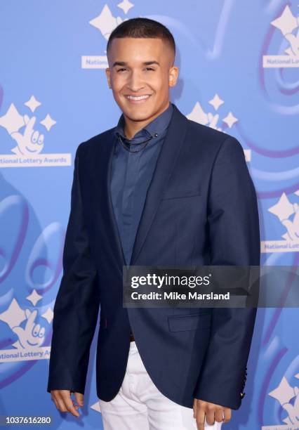 Jahmene Douglas attends the National Lottery Awards 2018 held at BBC Television Centre on September 21, 2018 in London, England.