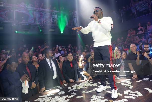 Diddy is seen performing at E11EVEN MIAMI on September 22, 2018 in Miami, Florida.