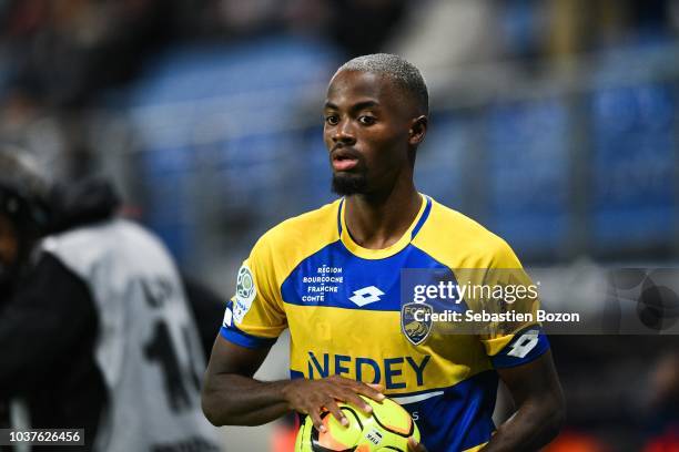 Magder Gomes of Sochaux during the Ligue 2 match between Sochaux and Orleans at Stade Auguste Bonal on September 21, 2018 in Montbeliard, France.