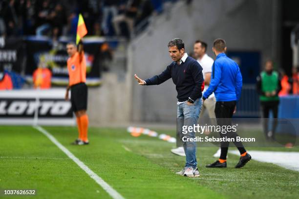 Orleans head coach Didier Olle Nicolle during the Ligue 2 match between Sochaux and Orleans at Stade Auguste Bonal on September 21, 2018 in...