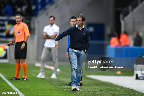 Orleans head coach Didier Olle Nicolle during the Ligue 2 match between Sochaux and Orleans at Stade Auguste Bonal on September 21, 2018 in...