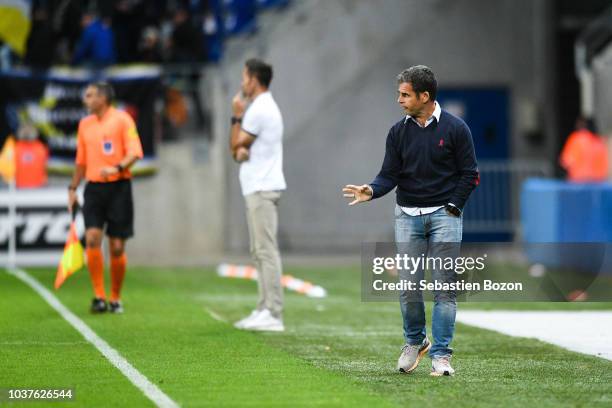 Orleans head coach Didier Olle Nicolle during the Ligue 2 match between Sochaux and Orleans at Stade Auguste Bonal on September 21, 2018 in...