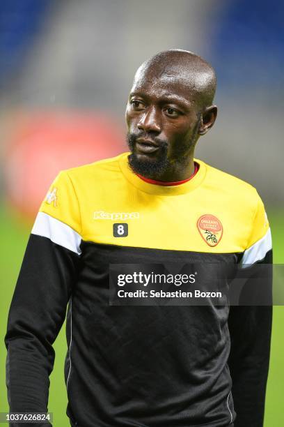 Ousmane Cissokho of Orleans during the Ligue 2 match between Sochaux and Orleans at Stade Auguste Bonal on September 21, 2018 in Montbeliard, France.