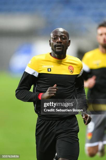 Ousmane Cissokho of Orleans during the Ligue 2 match between Sochaux and Orleans at Stade Auguste Bonal on September 21, 2018 in Montbeliard, France.