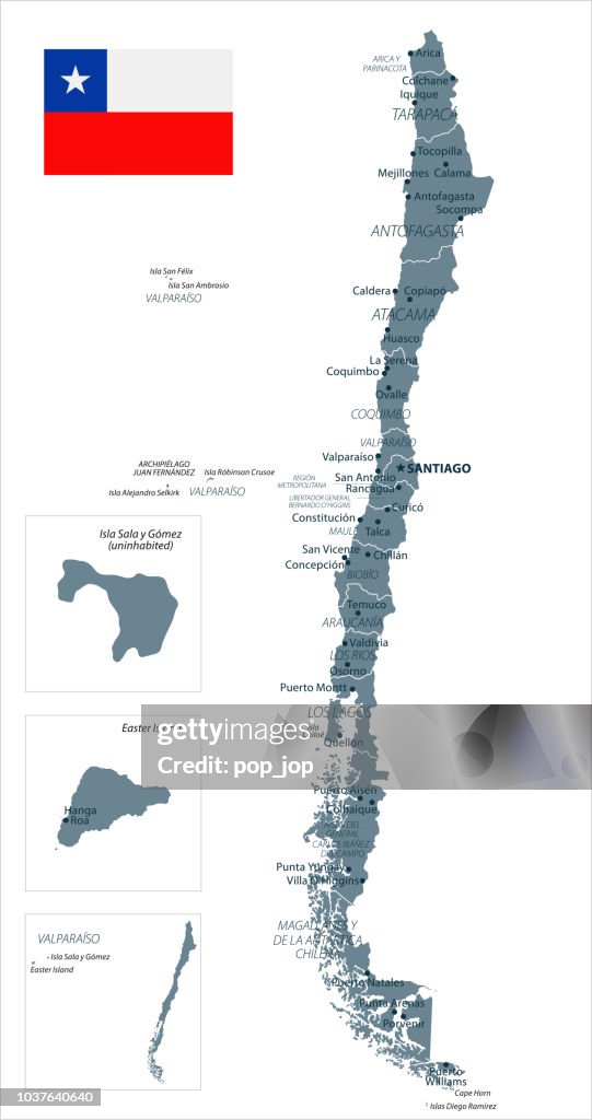 30 - Chile - Grayscale Isolated 10