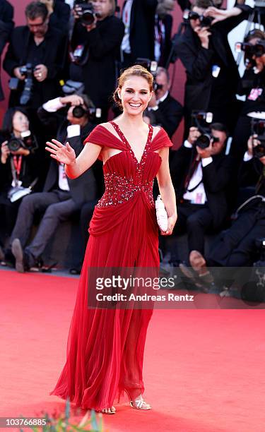 Actress Natalie Portman attends the Opening Ceremony and "Black Swan" premiere during the 67th Venice Film Festival at the Sala Grande Palazzo Del...