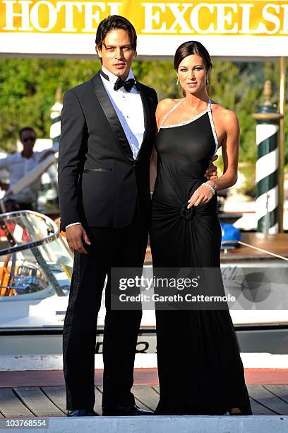 Gabriel Garko and Manuela Arcuri sightingduring the 67th Venice Film Festival on September 1, 2010 in Venice, Italy.