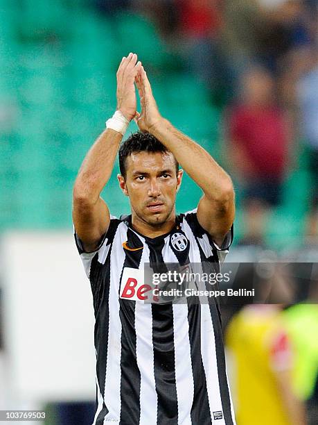 Fabio Quagliarella of Juventus after the Serie A match between Bari and Juventus at Stadio San Nicola on August 29, 2010 in Bari, Italy.