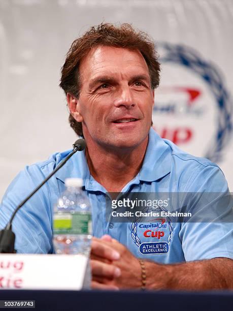 Doug Flutie, 1984 Heisman Trophy Winner attends the Division 1 College Sports Award launch at The Times Center on September 1, 2010 in New York City.