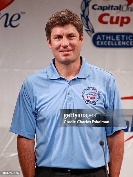 Robin Ventura, 1998 Golden Spikes Award Winner attends the Division 1 College Sports Award launch at The Times Center on September 1, 2010 in New...