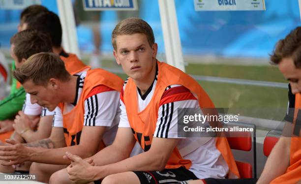 German substitute player Matthias Ginter during the FIFA World Cup 2014 semi-final soccer match between Brazil and Germany at Estadio Mineirao in...