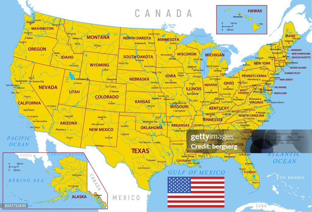 Us Map Rivers Detailed United States Map With Rivers And Oceans
