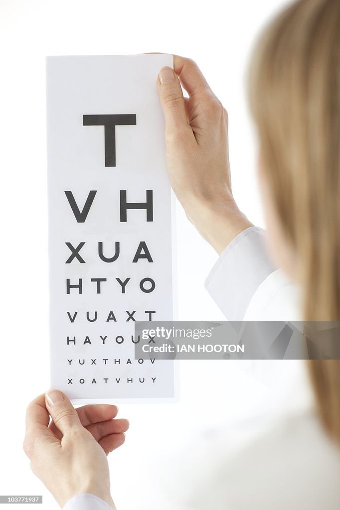 Eyesight test chart