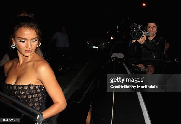 Jessica Alba is seen leaving her hotel on the opening day of the 67th Venice Film Festival on September 1, 2010 in Venice, Italy.