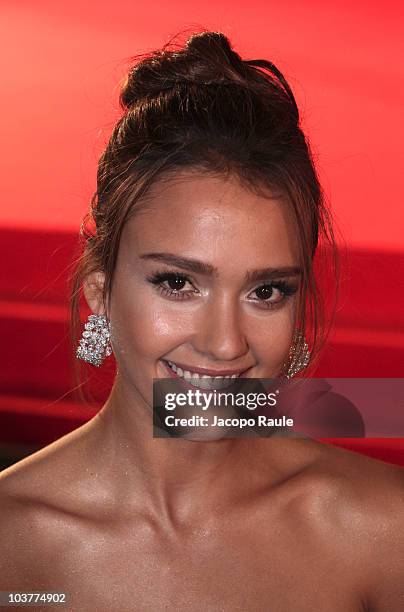 Jessica Alba attends the "Machete" premiere at the Palazzo del Cinema during the 67th Venice International Film Festival on September 1,2010 in...