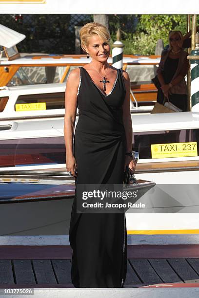 Simona Ventura sighting on September 1, 2010 in Venice, Italy.