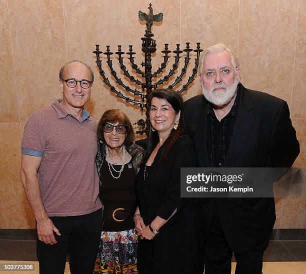 Actor Peter Friedman, actress Anna Berger, director Aviva Kempner and actor Jim Brochu attend an evening in honor of actor Philip Loeb at Museum of...