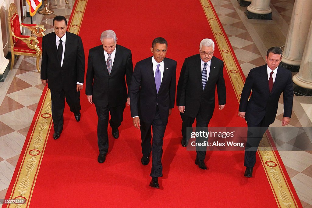 Obama, Mideast Leaders Deliver Statements On Peace Process
