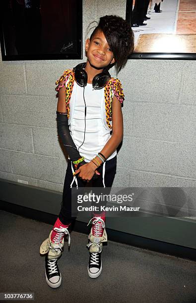 **Exclusive** Willow Smith backstage before Justin Bieber performs at Madison Square Garden on August 31, 2010 in New York City.