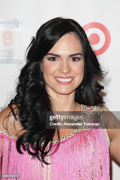 Scarlet Ortiz attends Univision "Mira Quien Baile" press event at Univision headquarters on September 1, 2010 in Miami, Florida.