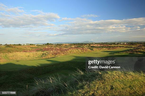 The green on the 372 yards par 4, 4th hole 'The Mill' at the Silloth on Solway Golf Club on August 25, 2010 Silloth, Cumbria, England.