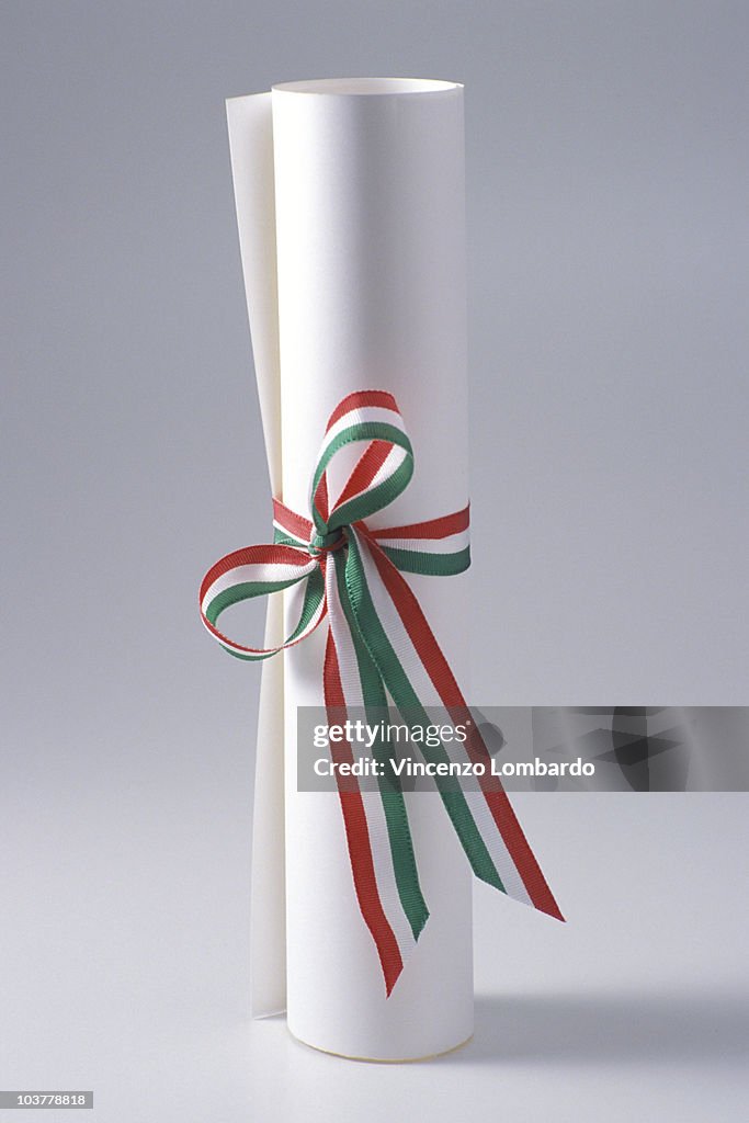 Diploma  with Italian Ribbon 