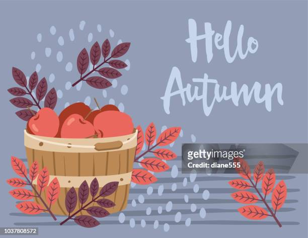 cute autumn background - ash tree stock illustrations