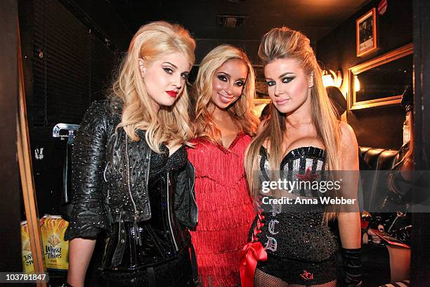 Kelly Osbourne, Mya and Carmen Electra attend the Bing Sunset Strip Summer Concert With The Pussycat Dolls on September 1, 2010 in Los Angeles,...