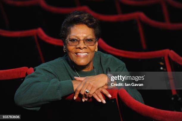 Dionne Warwick attends a press conference to launch World Hunger Day at the Apollo Victoria Theatre on September 2, 2010 in London, England. On World...