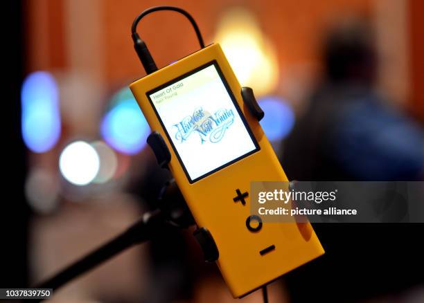 Music player 'Pono player 2' by manufacturer Pono Music, founded by musician Neil Young, is on display during the 'ShowStoppers' event at the 2015...