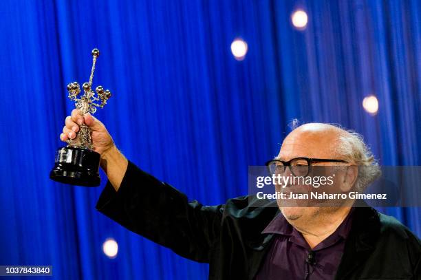 Actor Danny DeVito attends the Donostia Award photocall during the 66th San Sebastian International Film Festival on September 22, 2018 in San...