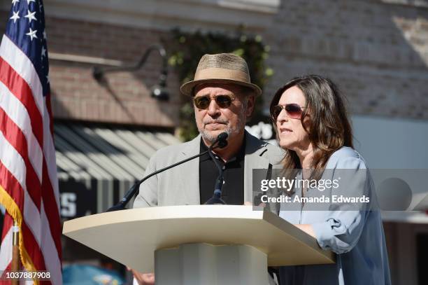 Comedian Billy Crystal and producer Janice Crystal attend the Palisades Village grand opening private ribbon-cutting ceremony at Palisades Village on...