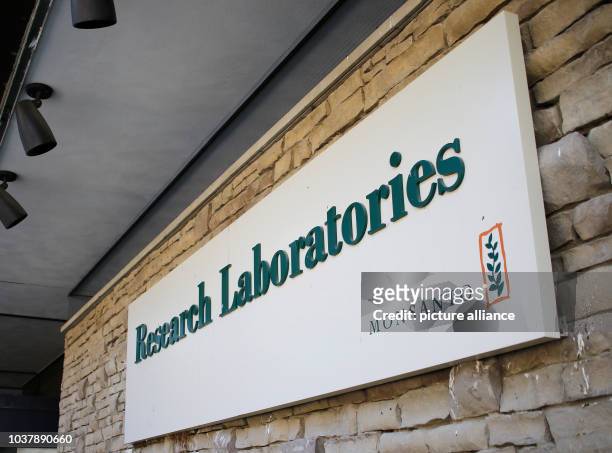 Research Laboratories sign outside building Q at the headquarters of the Monsanto Company, in St. Louis, Missouri on September 23, 2016. Photo:...
