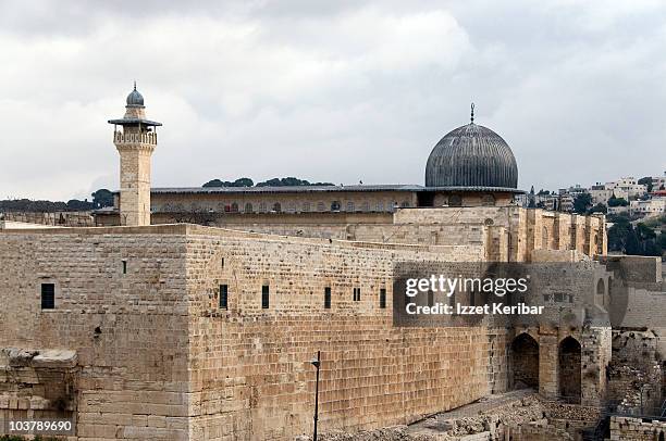 al-aqsa mosque. - gerusalemme foto e immagini stock