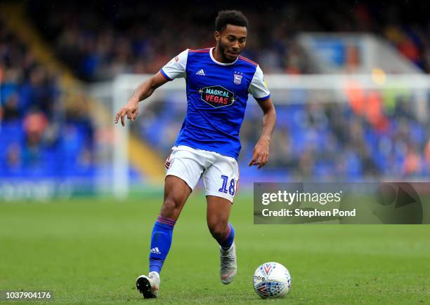 Grant Ward of Ipswich Town during the Sky Bet Championship match between Ipswich Town and Bolton Wanderers at Portman Road Stadium on September 22,...