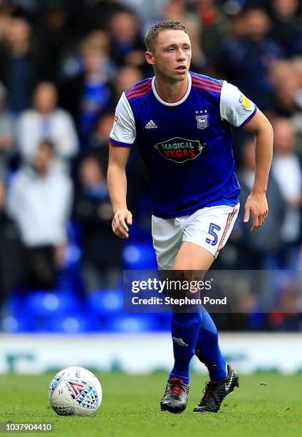 Matthew Pennington of Ipswich Town during the Sky Bet Championship match between Ipswich Town and Bolton Wanderers at Portman Road Stadium on...