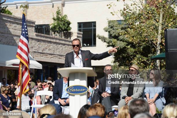 Los Angeles Councilmember Mike Bonin, developer Rick Caruso, Los Angeles Mayor Eric Garcetti, comedian Billy Crystal and producer Janice Crystal...