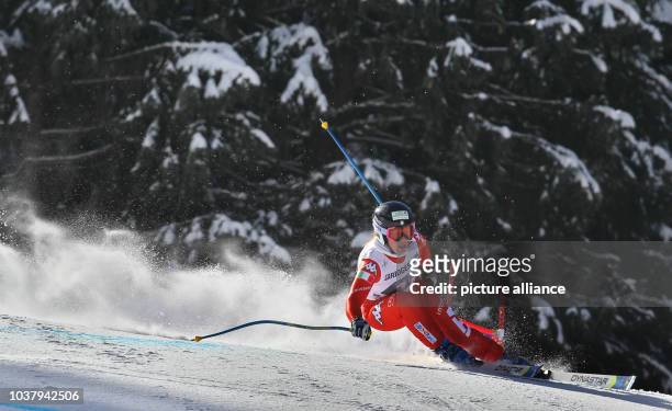Elena Fanchini of Italy in action during the women's downhill training in Garmish-Partenkirchen, Germany, 06 March 2015. Photo: Karl-Josef...