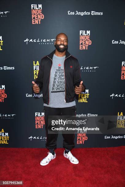 Baron Davis attends the screening of "Fire On The Hill" during the 2018 LA Film Festival at ArcLight Culver City on September 22, 2018 in Culver...