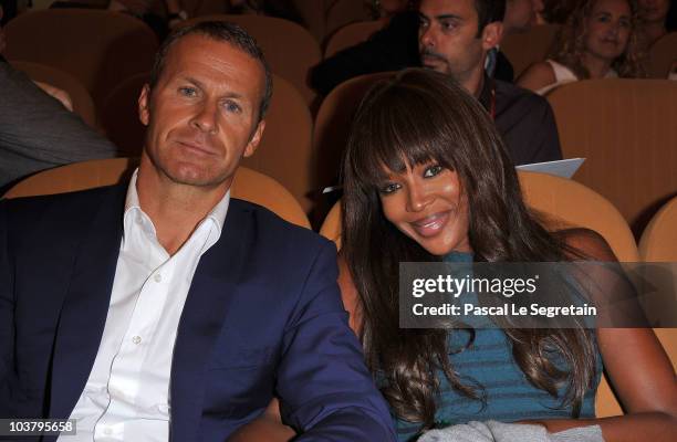 Naomi Campbell and boyfriend Vladislav Doronin attends the "Miral" premiere during the 67th Venice Film Festival at the Sala Grande Palazzo Del...