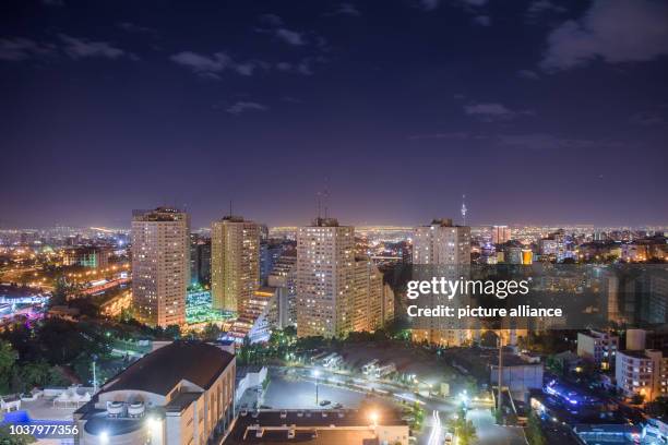 View of the illuminated skyline of Tehran, Iran, 17 May 2016. Photo: Candy Welz/dpa | usage worldwide