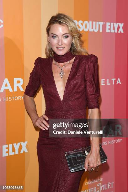 Princess Lilly zu Sayn-Wittgenstein walks the red carpet ahead of amfAR Gala at La Permanente on September 22, 2018 in Milan, Italy.